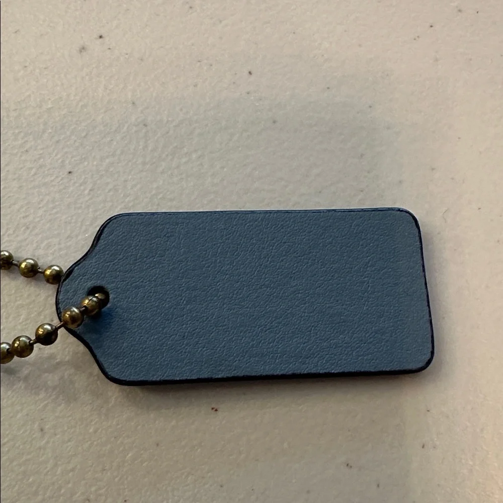 Coach Blue Leather Hangtag